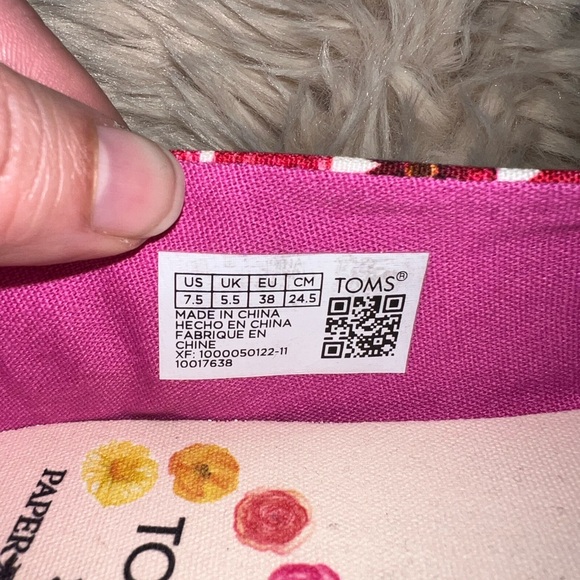 TOMS Women's Floral Slip-On Shoes - Red, Yellow, Pink - Picture 5 of 5